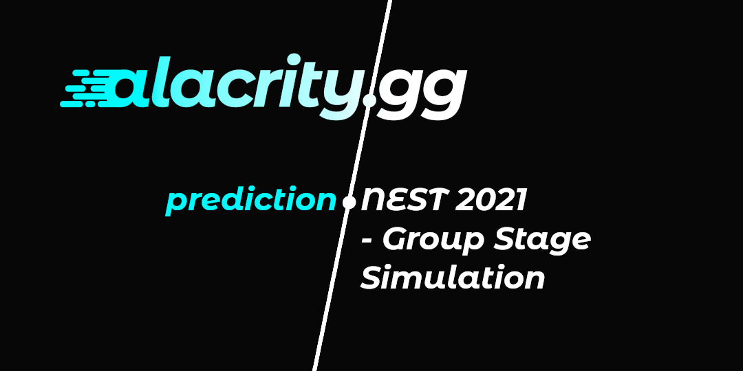 LoL NEST 2021 Group Stage Simulation and Power Ranking