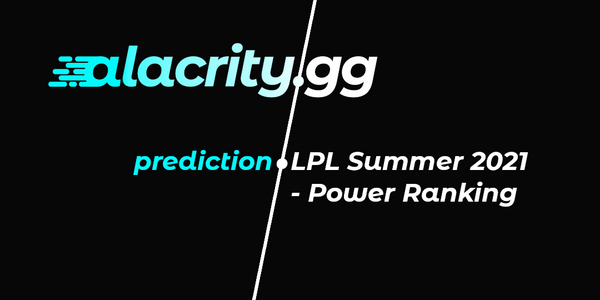 LPL Summer 2021 - Power Ranking