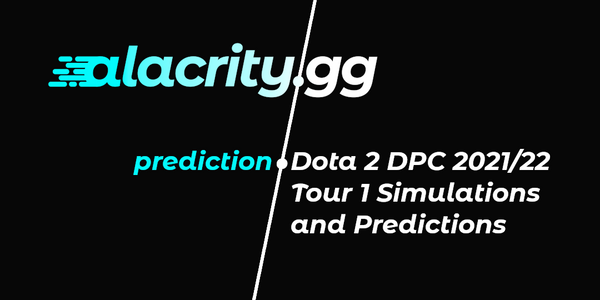 Dota 2 DPC 2021/22 Tour 1 Simulations and Predictions